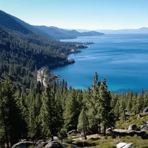 Sweeping View of Lake Tahoe's East Shore