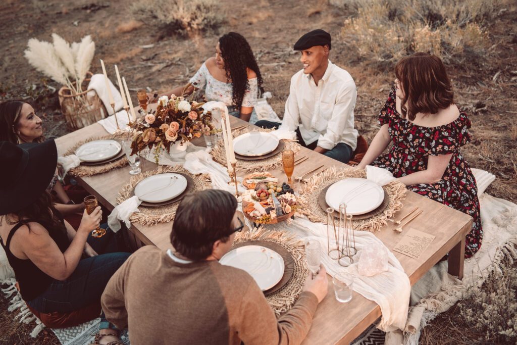 A group enjoying a Reverie Picnic